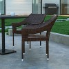 Emma and Oliver All-Weather Indoor/Outdoor Stacking Patio Dining Chairs with Steel Frame and Weather Resistant PE Rattan - 2 of 4