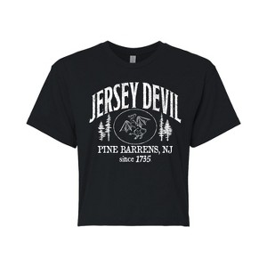 Women's - Instant Message - Jersey Devil Cropped Graphic T-Shirt - 1 of 4