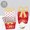 Big Dot of Happiness Lunar New Year - Square Favor Gift Boxes - 2026 Year of the Horse Bow Boxes - Set of 12 - 3 of 4
