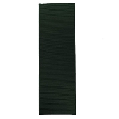 Colonial Mills Reversible Flat-Braid (Rect) Runner - Hunter Green 2'4"x6'