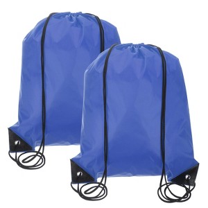 Unique Bargains Fitness Sports Travel Lightweight Drawstring Backpacks 2 Pcs - 1 of 4