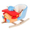 AZL1 Life Concept Rocker and Spring Horse Wooden Plush Ride on Plane with Melody Handles Safety Belt for Toddlers Kids, Red, 24.03"*13"*17.73" - 2 of 4