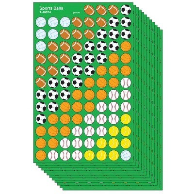 TREND Sports Balls superShapes Stickers, 800 Per Pack, 12 Packs