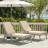 Aoodor 72 x 21 x 3 Inches Patio Chaise Lounger Cushions, Olefin Fabric Slipcovers with Sponge Foam, Set of 2 - 3 of 4