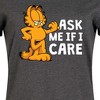 Women's Garfield Ask Me If I Care Graphic T-shirt Dress - Heather Charcoal - 4X - 2 of 4