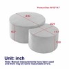 Standard Foam Upholstered Round Nesting Coffee Table Set of 2 with No Assembly and Multi-Functional Use - 2 of 4