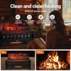 20'' Electric Fireplace Insert Log, 1500W Fireplace Heater with Child Lock, Realistic Fake Firewood Freestanding Heater Set - 3 of 4