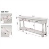 attop Console Table, Mid-Century Sofa Table with 3 Drawers & Shelf, 220lb Capacity, Easy Assembly - 2 of 4
