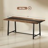 Industrial Kitchen Table for 8 People, 70.9" Long Dining Table with Large Tabletop and Steel Legs for Dining Room - 3 of 4