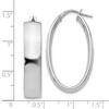 Black Bow Jewelry 7.5mm Polished Oval Hoop Earrings in Sterling Silver, 33mm (1 1/4 in) - 4 of 4