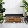 Northlight Natural Coir Welcome with Scroll Design Outdoor Doormat 18" x 30" - 3 of 4