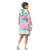 Joyfy Christmas Kids Rainbow Robes for Girls, Hooded Girls Bath Robe, Girls Christmas Pajamas - 4 of 4