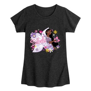 Girls' - Encanto - Isabela Flowers Fitted Short Sleeve Graphic T-Shirt - 1 of 4