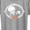 Women's - Instant Message - Human And Cat Skull Short Sleeve Graphic T-Shirt - 2 of 4