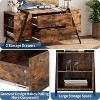 Nasitip Farmhouse TV Stand, Entertainment Center with 2 Drawers,Adjustable Shelf & Cord Holes,Industrial TV Stands for Living Room - 3 of 4