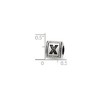 Black Bow Jewelry Triangle Block, Letter X Sterling Silver Bead Charm - 2 of 3