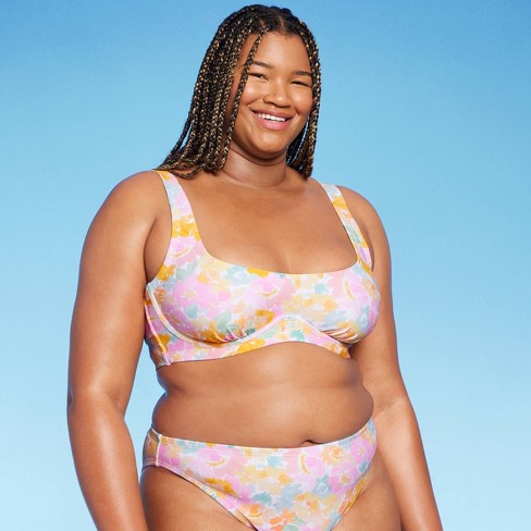 Swimsuits For All Women's Plus Size Romancer Colorblock Bikini Bottom, 18 -  Neon Mint Oasis : Target