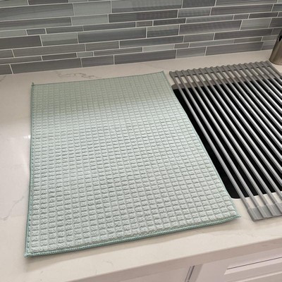 Unique Bargains Dish Drying Mat Set Under Sink Drain Pad Heat Resistant  Suitable For Kitchen 2 Pcs Gray : Target