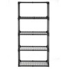 Yukimo 60"H Heavy-Duty Steel Wire Shelving - Rust-Resistant Anti-UV, Easy Assembly Storage Rack for Garage/Home/Office/Warehouse/Retail Display, Black - 4 of 4