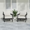WestinTrends Avalon Outdoor Modern HDPE Patio Club Chairs with Deep Seat Cushions (Set of 2) - 2 of 4