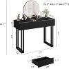 Vanity Desk with Mirror and Lights, Small Makeup Vanity with 2/5 Drawers for Bedroom, Modern Makeup Vanity Organizer with 3 Color Lights - 2 of 4