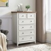 Vynxaria Modern 6 Drawers Dresser Cabinet,Chest of Drawers Closet Organizers and Storage Clothes Storage Drawers Cabinet for Living Room, Beige - 2 of 4