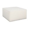 Vynxaria Modern Corduroy Square Ottoman with Dense Foam Padding and Pocket Coil Springs,Cream - 3 of 4