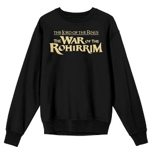 Lord Of The Rings War Of The Rohirrim Rohan Scenery Adult Black Crew Neck Long Sleeve Sweatshirt - 1 of 4