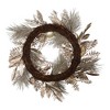 Kurt Adler 24-Inch Silver and Gold Champagne Rattan Wreath - 2 of 4