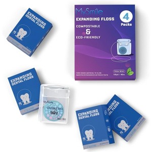 MySmile Woven Dental Floss with Coconut Oil, Effective Plaque Removal, Mint Flavor - 1 of 4