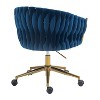 CAVINAS Adjustable Height Office Chair,Desk Vanity Chairs with Universal Wheels for Bedroom,Living room - 4 of 4