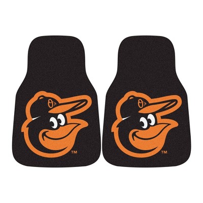 MLB Baltimore Orioles Carpet Car Mat Set - 2pc