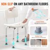 VEVOR Shower Chair, Shower Seat with Back, Adjustable Height Shower Stool, Shower Chair for Inside Shower Bathtub, 350 lbs Capacity, White - 4 of 4