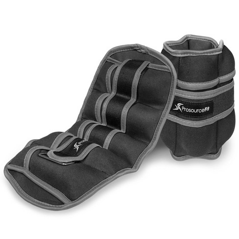 ProsourceFit Adjustable Ankle Weights 5 lbs Set of 2 Gray