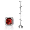 Guili Sterling Silver Square Stud Earrings with Clear Cubic Zirconia – A Timeless and Elegant Jewelry Piece for a Versatile and Sophisticated Look - 2 of 3