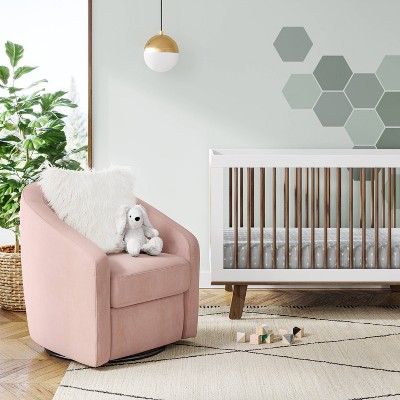 babyletto madison swivel glider pink