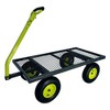 Yard Tuff 2-in-1 Jumbo Gardening Utility and Yard Wagon Cart with 1000 lb. Capacity, Heavy Duty Steel Mesh Deck, and Welded Steel Rims, Grey - 2 of 4