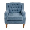 Syemin Accent Chairs Mid Century Modern Accent Chair, Upholstered Armchair Scooped Arms Comfy Reading Chair for Living Room, Blue, 25.9"*24.8"*29.5" - 2 of 4