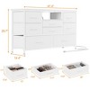 Jojoka 8-Drawer Dresser, Fabric Storage Tower for Bedroom, TV Console Table with Adjustable LED Lights, Adjustable Feet, for Living Room - 2 of 4
