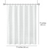 Americanflat 71x71 White Woven Shower Curtain with Tassel And Accents - Includes 12 Grommets and Hooks - 100% Polyester - 2 of 4