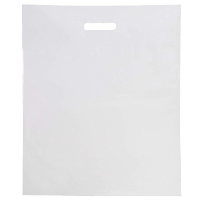 Juvale 100 Pack Clear Plastic Merchandise Bags with Handles for Retail, 12 x 15 in