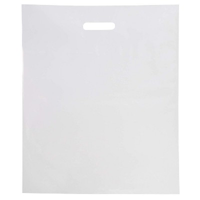 Juvale 100 Pack Clear Plastic Merchandise Bags with Handles for Retail, 12 x 15 in