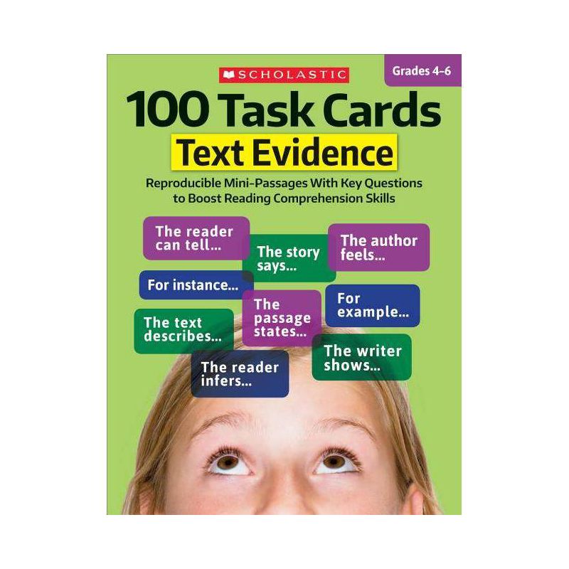 100 Task Cards: Text Evidence - by  Scholastic Teaching Resources & Scholastic (Paperback), 1 of 2