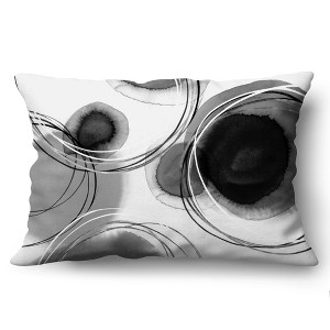 Americanflat 14"x10" Rectangular Abstract Throw Pillow with Premium Polyester - Black and White - 1 of 4