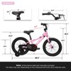 INFURNIC Bicycles 18 Inch Kids Bike with Training Wheels and V Brake for 3 to 5 Year Olds, Pink, 49.5"*21.6"*28.3" - 4 of 4