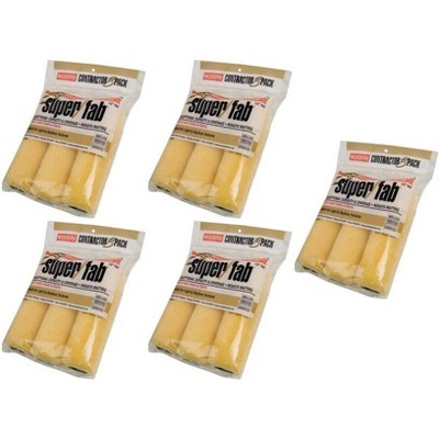 Wooster Genuine 9" Super/Fab 1/2" Nap 5 Sets Of 3-Pack Roller Cover - R740-9-5PK