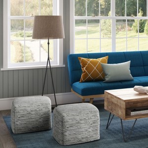 PAGED Chic Pouf Ottoman, Multifunctional Footstool for Living Room and Bedroom, Simple and Stylish Design - 1 of 4