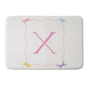 Deny Designs April Lane Art Simple Bow Monogram Memory Foam Bath Mat - 1 of 4