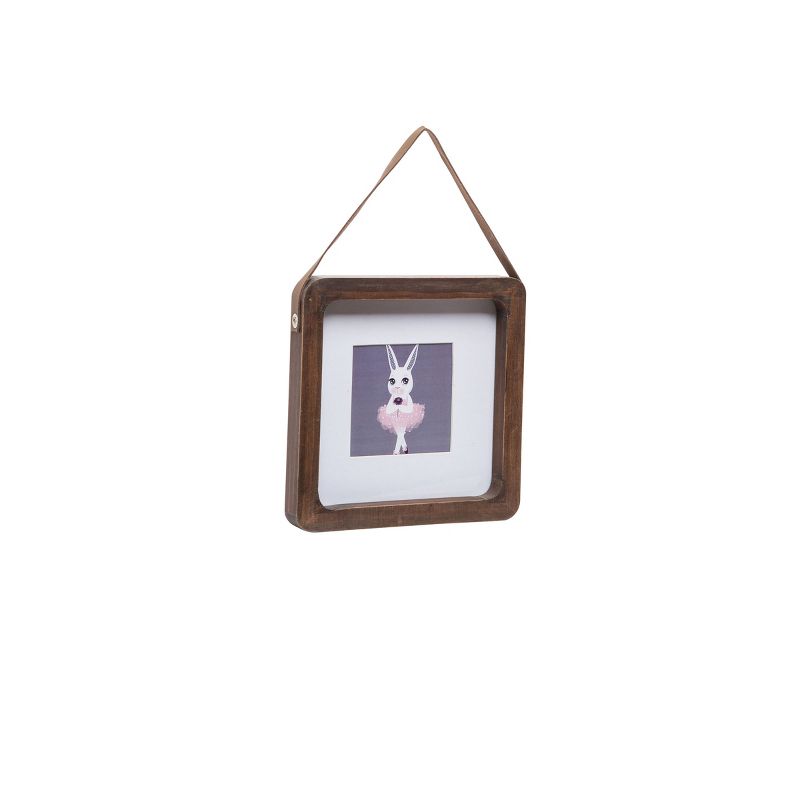 Natural Wood 4 x 4 inch Decorative Wood Hanging Picture Frame - Foreside Home & Garden, 2 of 9