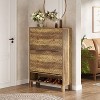 Hommoo Rustic Shoe Cabinet with 2 Flip Drawers - 4 of 4